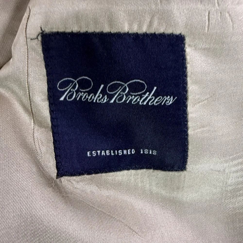 Brooks Brothers Mens 42R Tan Silk Cashmere Blazer Sport Coat 60/40 Luxury